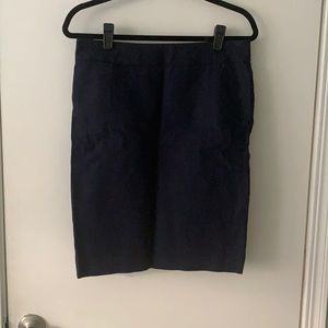 J. Crew navy pencil skirt size 6